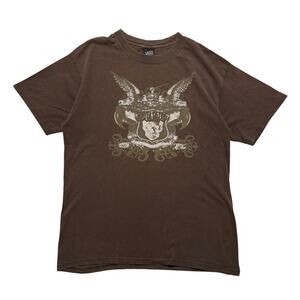 VTG 90's Vans Winged Crest Graphic Short Sleeve T-Shirt Brown L